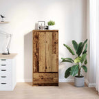 vidaXL Schrank mit Schublade Altholz-Optik 55,5x34x119,5 cm