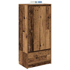 vidaXL Schrank mit Schublade Altholz-Optik 55,5x34x119,5 cm