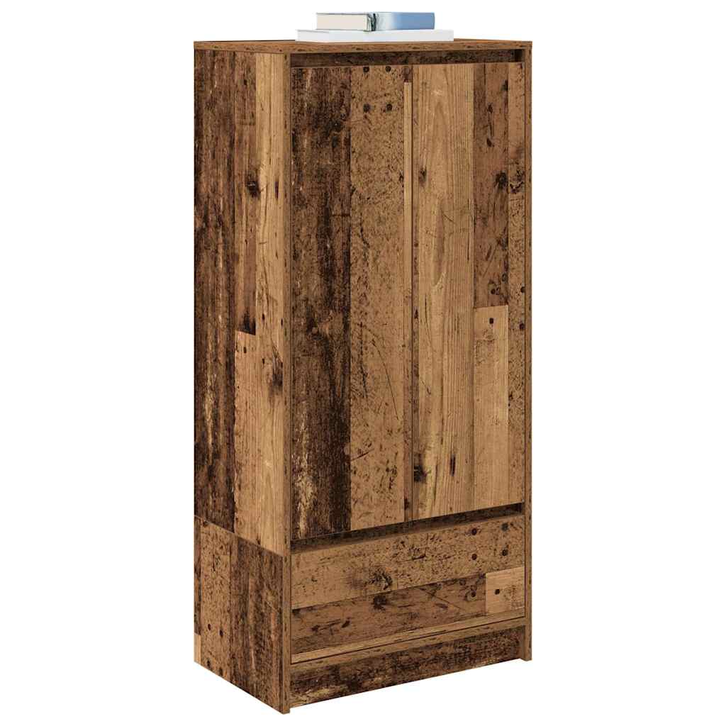 vidaXL Schrank mit Schublade Altholz-Optik 55,5x34x119,5 cm