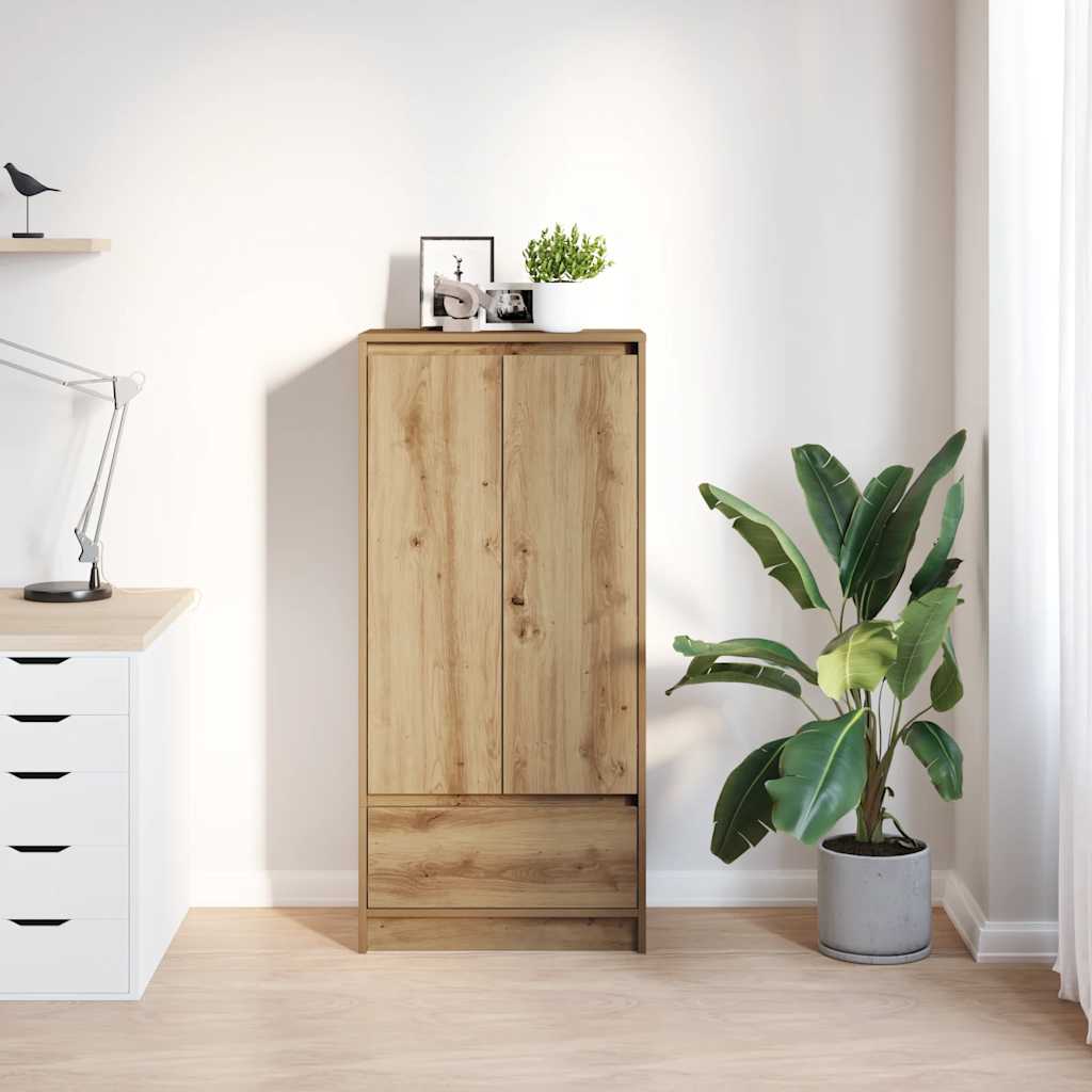 vidaXL Schrank mit Schublade Artisan-Eiche 55,5x34x119,5 cm