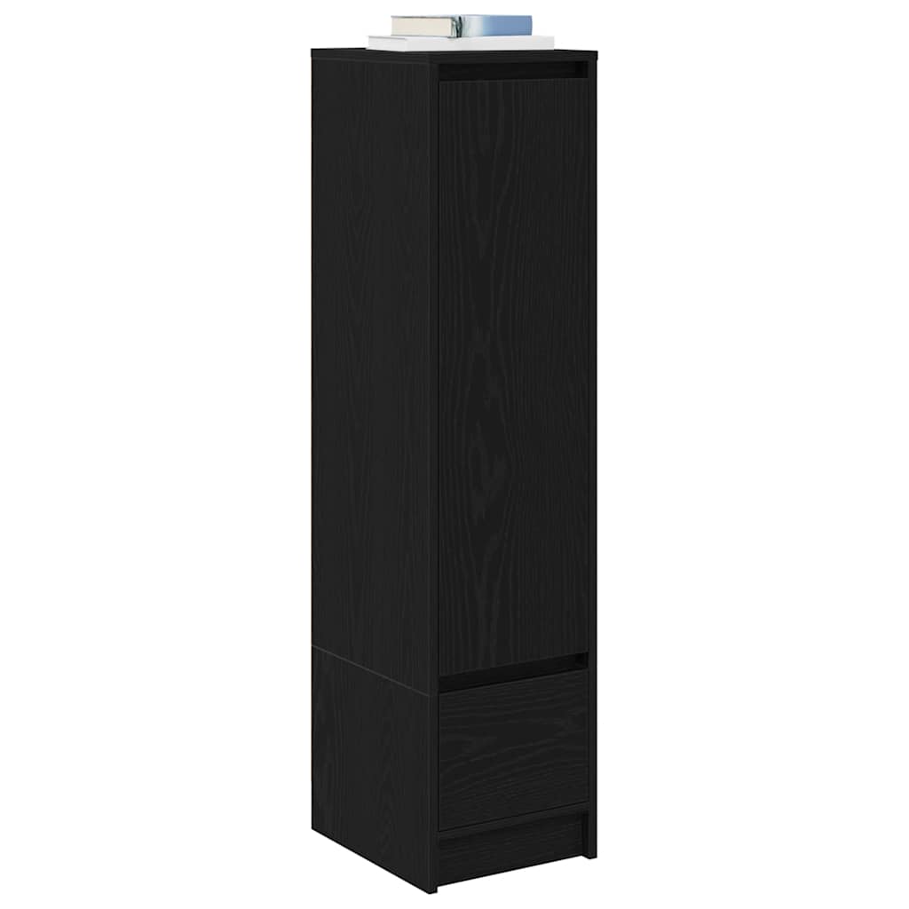 vidaXL Highboard Schwarz Eichen-Optik 29,5x34x119,5 cm Holzwerkstoff