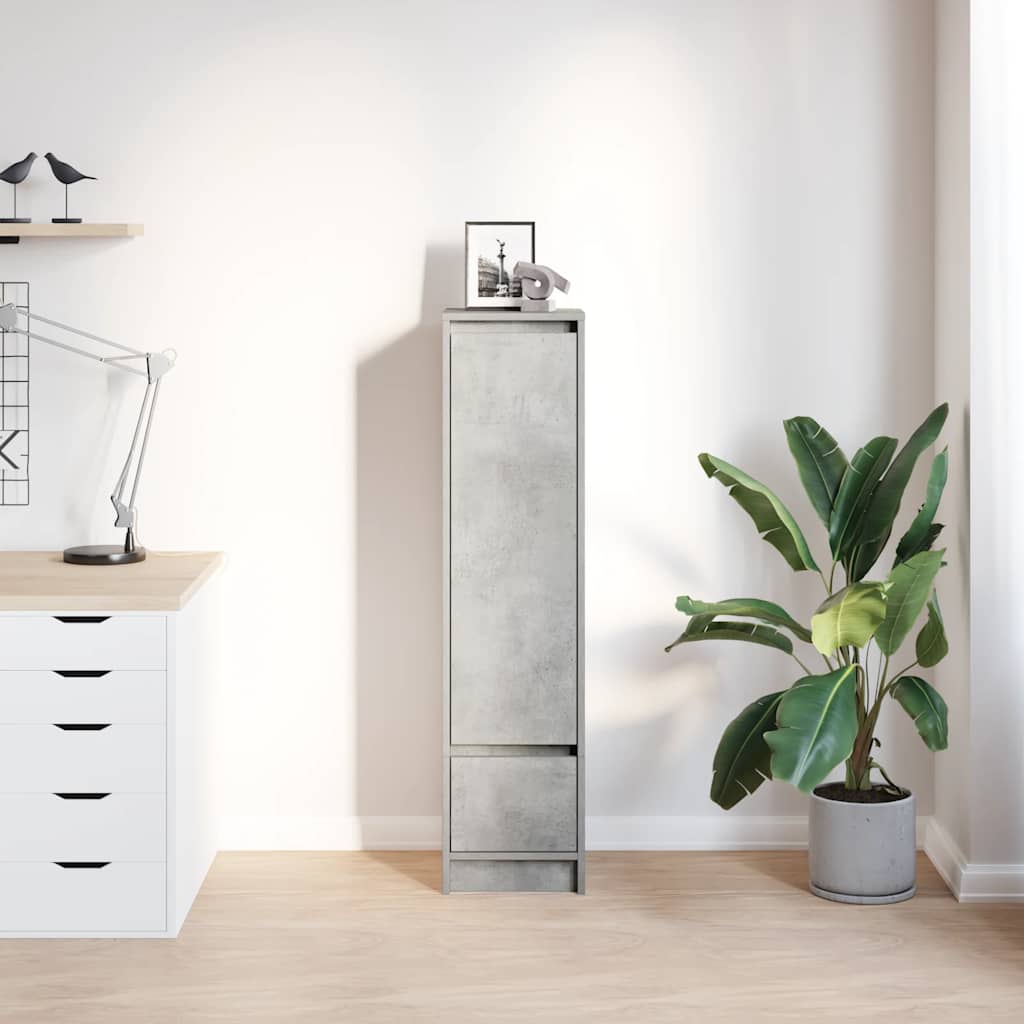 vidaXL Highboard Betongrau 29,5x34x119,5 cm Holzwerkstoff