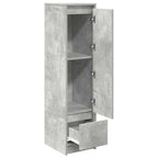 vidaXL Highboard Betongrau 29,5x34x119,5 cm Holzwerkstoff