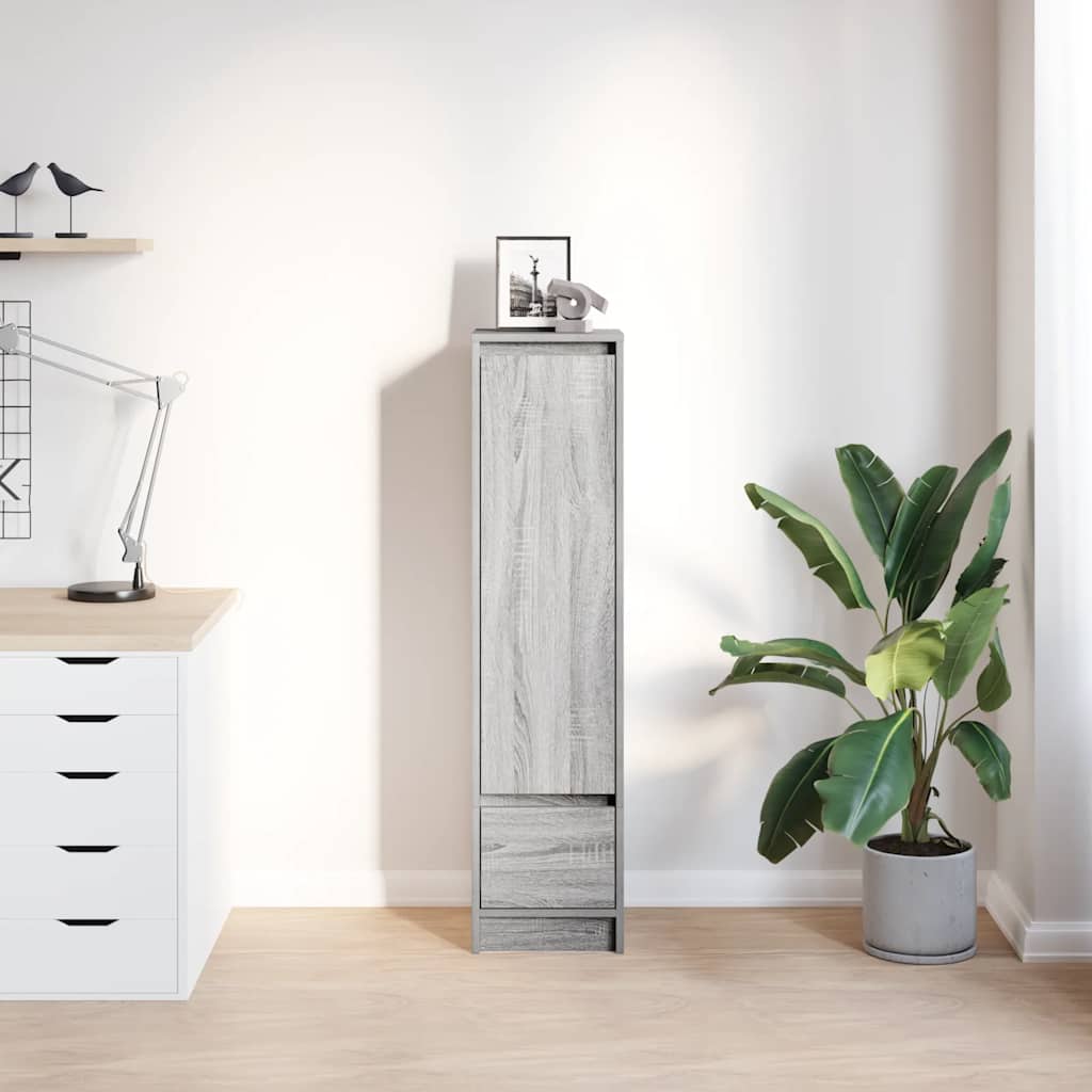 vidaXL Highboard Grau Sonoma 29,5x34x119,5 cm Holzwerkstoff