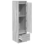vidaXL Highboard Grau Sonoma 29,5x34x119,5 cm Holzwerkstoff