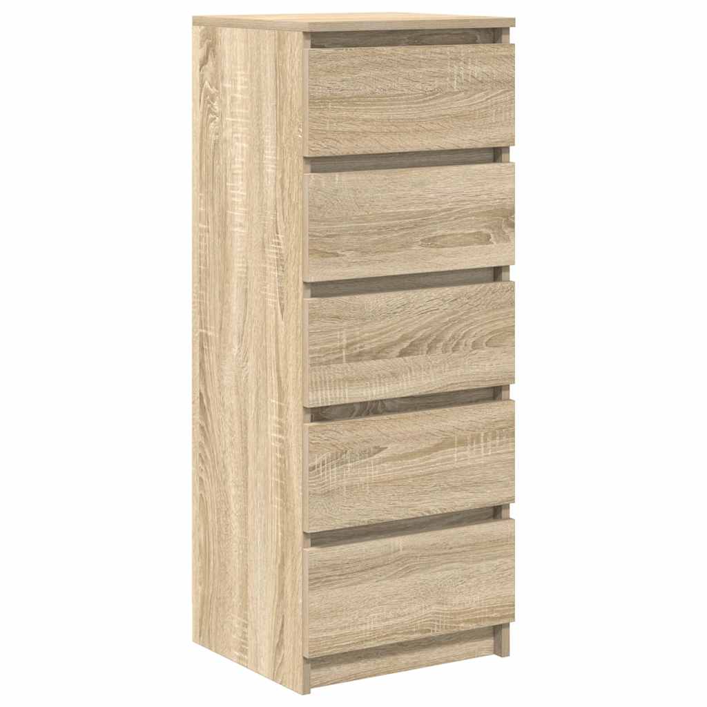 vidaXL Sideboard mit Schubladen Sonoma-Eiche 37,5x35x99 cm