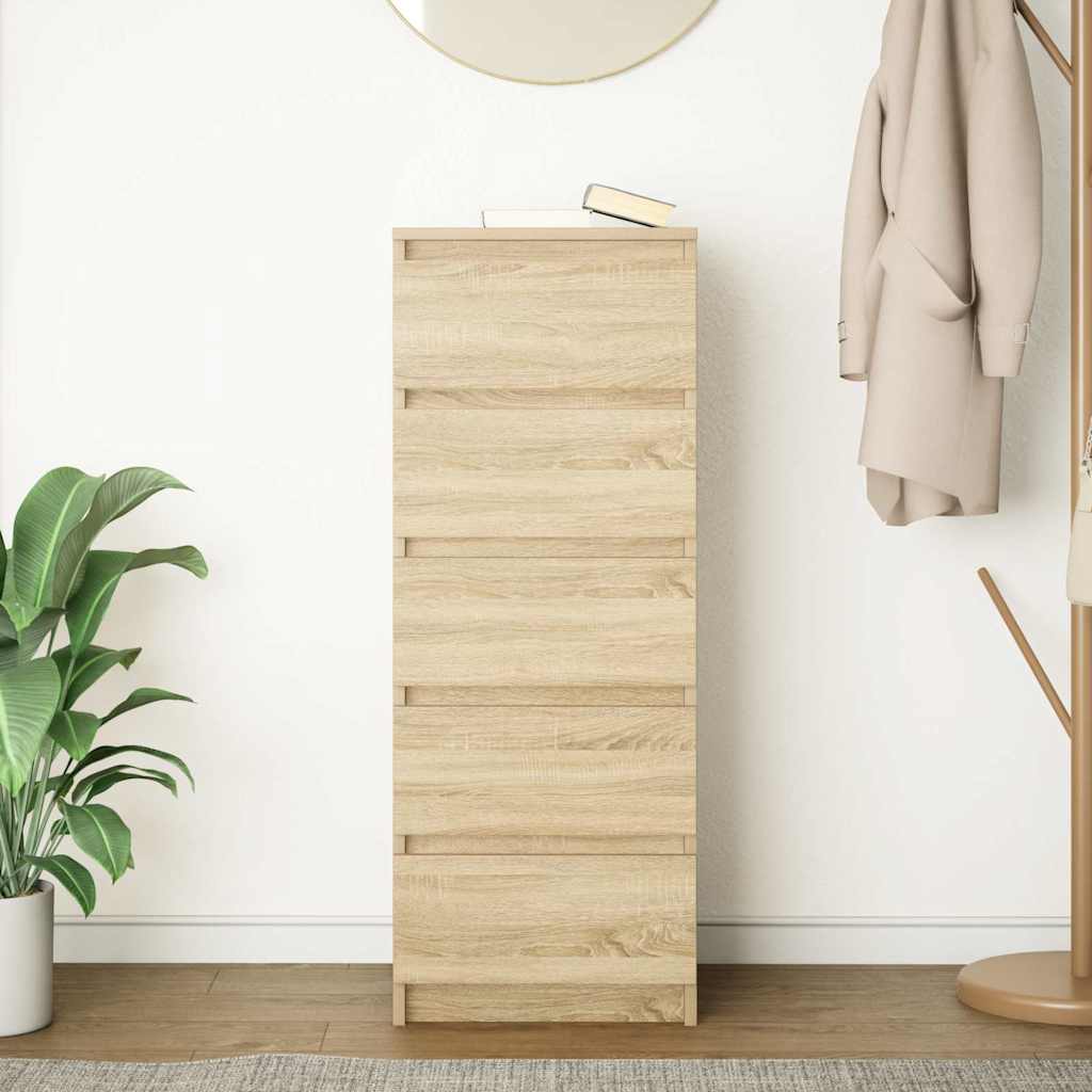 vidaXL Sideboard mit Schubladen Sonoma-Eiche 37,5x35x99 cm