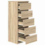 vidaXL Sideboard mit Schubladen Sonoma-Eiche 37,5x35x99 cm