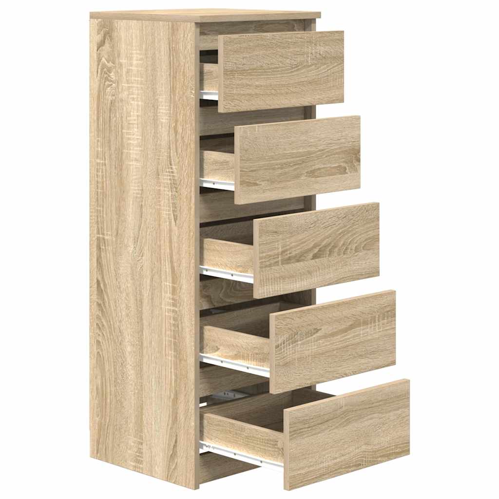 vidaXL Sideboard mit Schubladen Sonoma-Eiche 37,5x35x99 cm