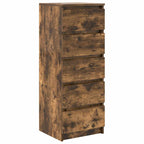 vidaXL Sideboard mit Schubladen Räuchereiche 37,5x35x99 cm