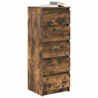 vidaXL Sideboard mit Schubladen Räuchereiche 37,5x35x99 cm