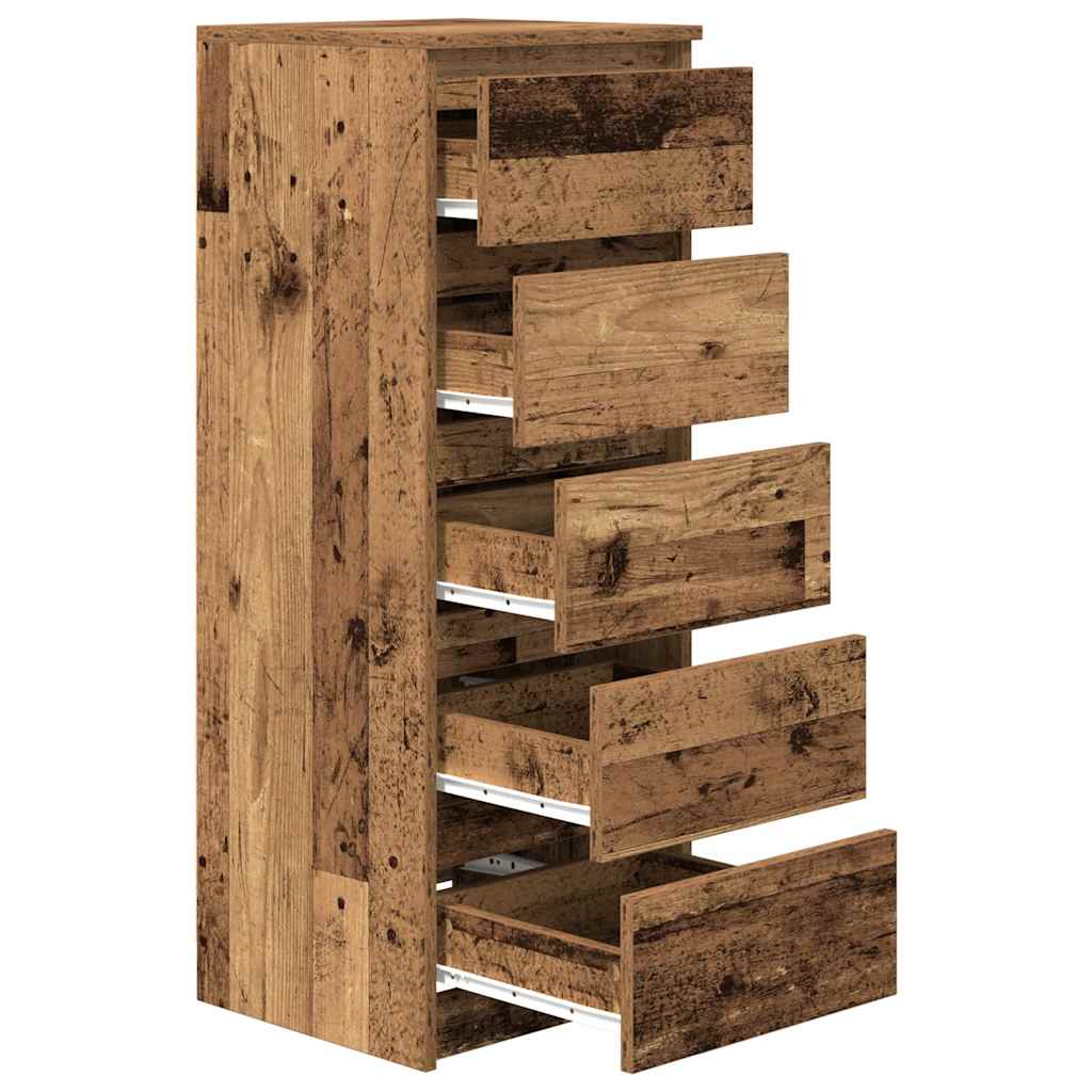 vidaXL Sideboard mit Schubladen Altholz-Optik 37,5x35x99 cm