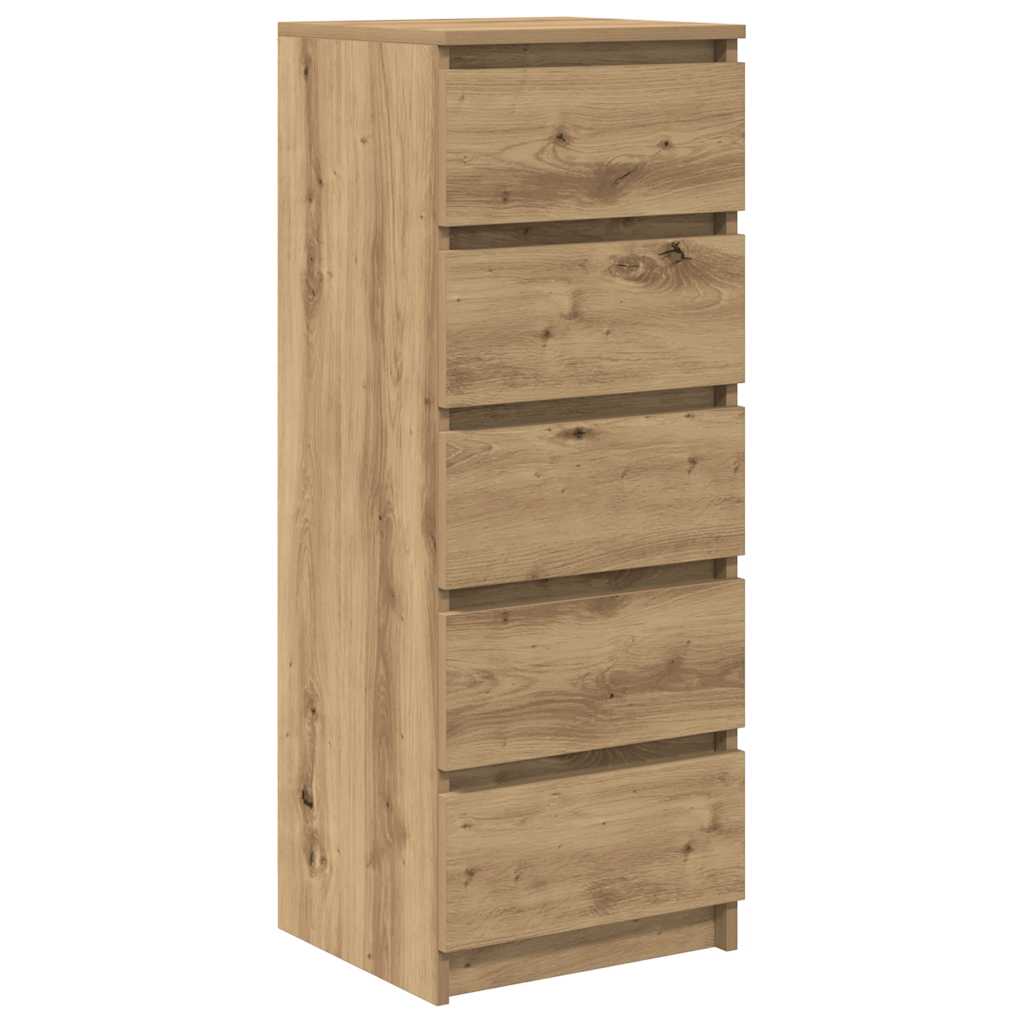 vidaXL Sideboard mit Schubladen Artisan-Eiche 37,5x35x99 cm