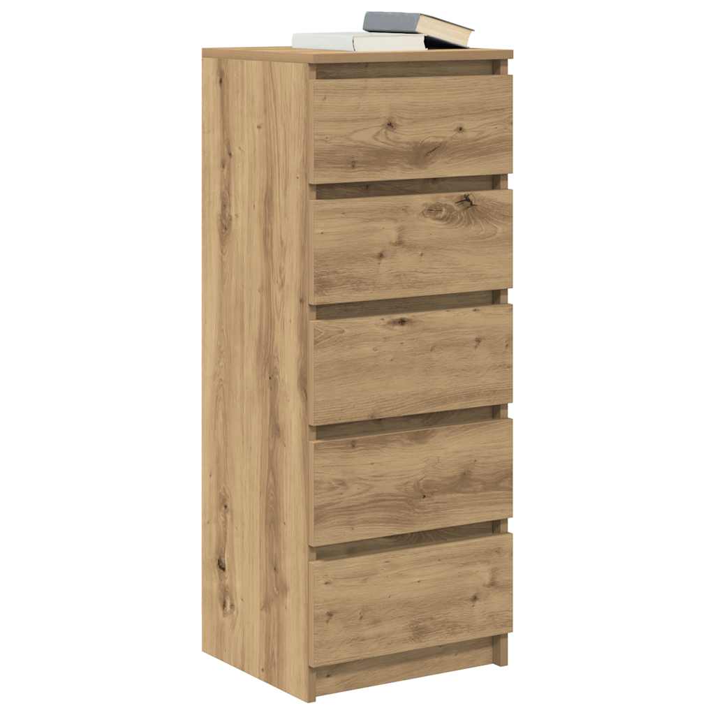 vidaXL Sideboard mit Schubladen Artisan-Eiche 37,5x35x99 cm