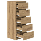 vidaXL Sideboard mit Schubladen Artisan-Eiche 37,5x35x99 cm