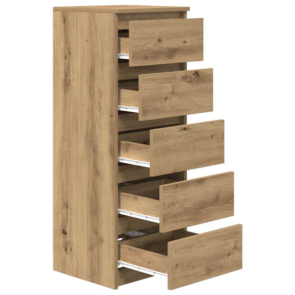vidaXL Sideboard mit Schubladen Artisan-Eiche 37,5x35x99 cm