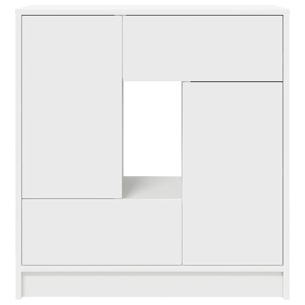 vidaXL Sideboard mit Schubladen und Türen Weiß 70,5x34x74,5 cm