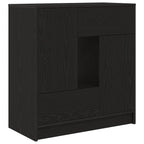 vidaXL Sideboard mit Schubladen und Türen Schwarz Eichen-Optik