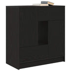 vidaXL Sideboard mit Schubladen und Türen Schwarz Eichen-Optik