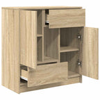 vidaXL Sideboard mit Schubladen und Türen Sonoma-Eiche 70,5x34x74,5 cm