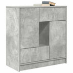 vidaXL Sideboard mit Schubladen und Türen Betongrau 70,5x34x74,5 cm