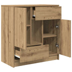 vidaXL Sideboard mit Schubladen und Türen Artisan-Eiche 70,5x34x74,5cm