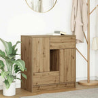 vidaXL Sideboard mit Schubladen und Türen Artisan-Eiche 70,5x34x74,5cm
