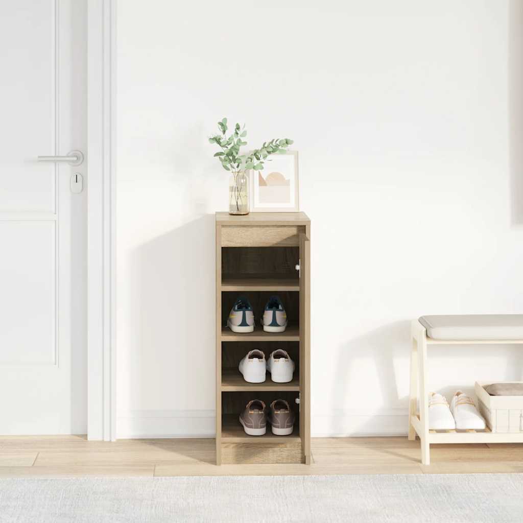 vidaXL Schuhschrank Sonoma-Eiche 29,5x34x76 cm Holzwerkstoff
