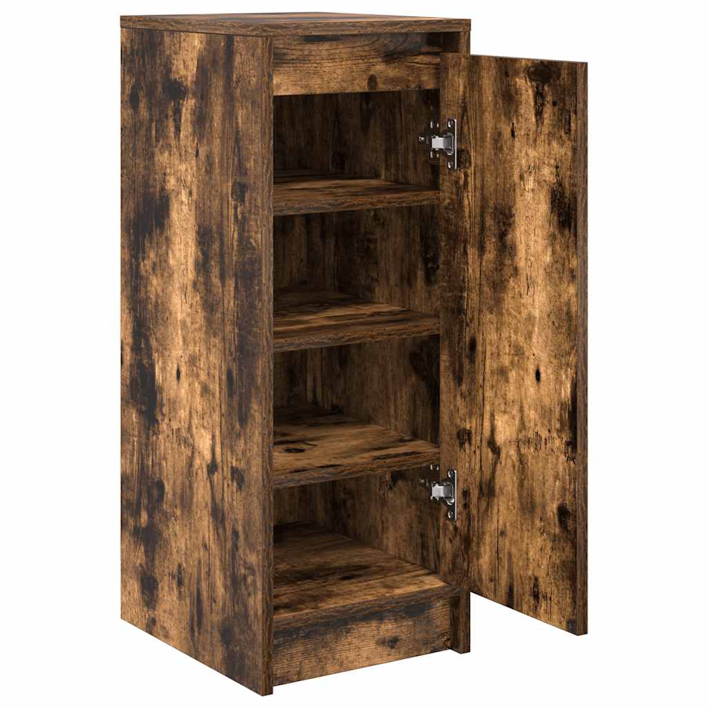 vidaXL Schuhschrank Räuchereiche 29,5x34x76 cm Holzwerkstoff