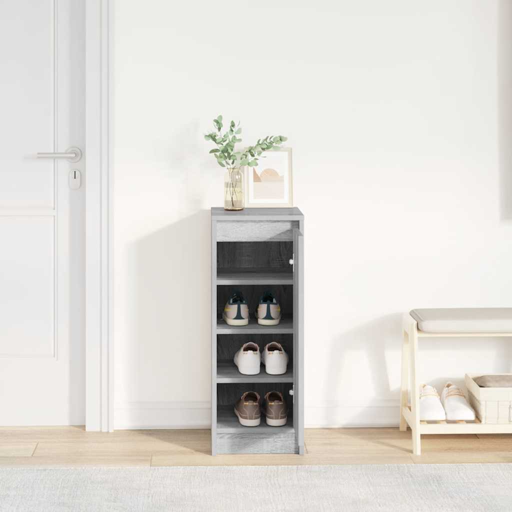 vidaXL Schuhschrank Grau Sonoma 29,5x34x76 cm Holzwerkstoff