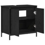 vidaXL Waschbeckenunterschrank Schwarz 60x34,5x60 cm