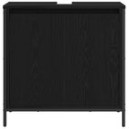 vidaXL Waschbeckenunterschrank Schwarz 60x34,5x60 cm