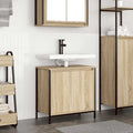 vidaXL Waschbeckenunterschrank Sonoma-Eiche 100x38,5x48 cm
