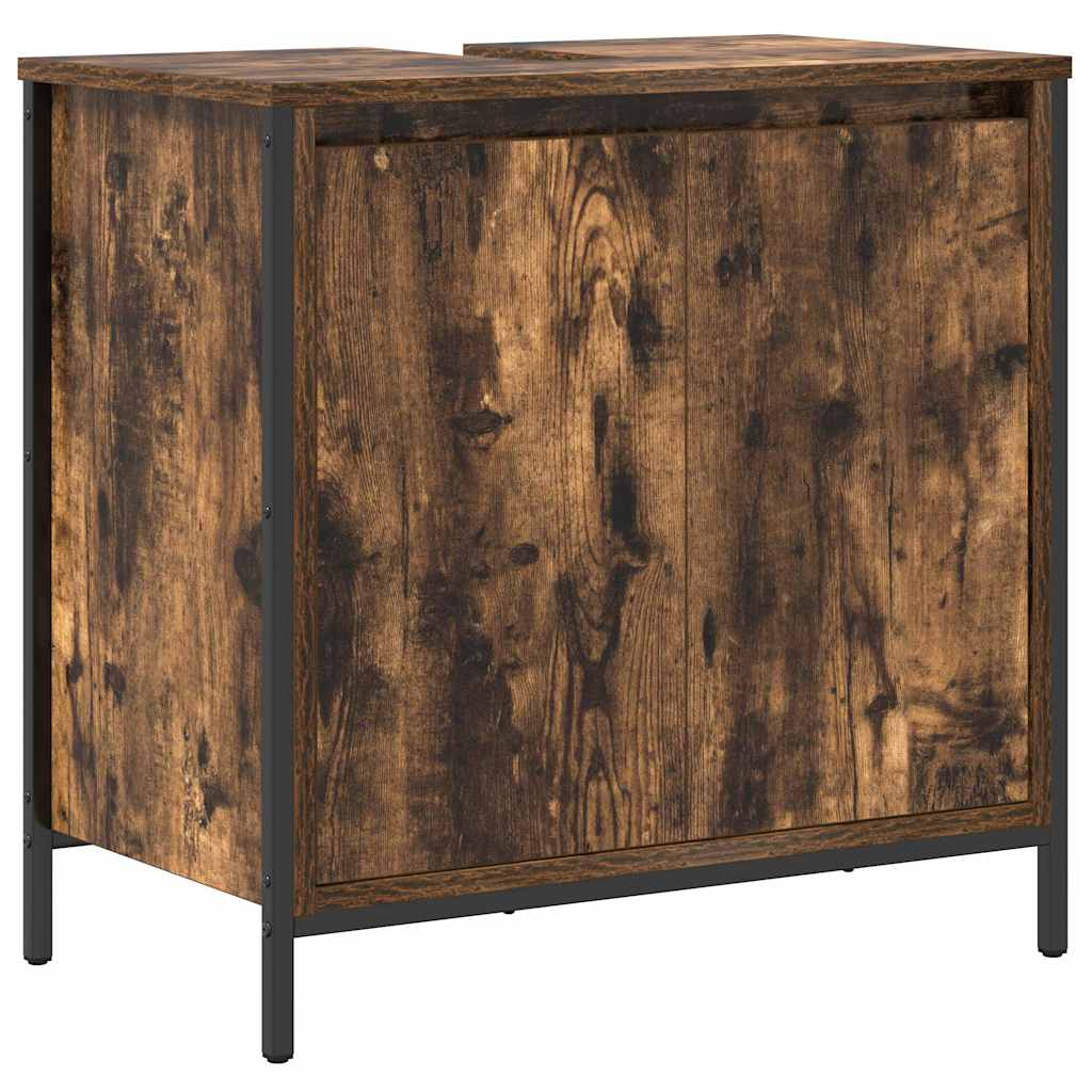 vidaXL Waschbeckenunterschrank Räuchereiche 60x34,5x60 cm