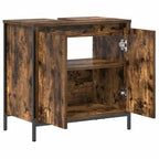 vidaXL Waschbeckenunterschrank Räuchereiche 60x34,5x60 cm