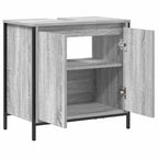 vidaXL Waschbeckenunterschrank Grau Sonoma 60x34,5x60 cm