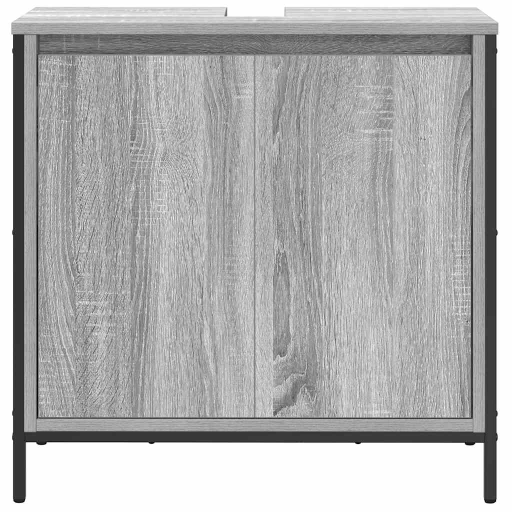 vidaXL Waschbeckenunterschrank Grau Sonoma 60x34,5x60 cm
