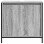 vidaXL Waschbeckenunterschrank Grau Sonoma 60x34,5x60 cm