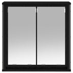 vidaXL Bad-Wandschrank mit Spiegel Schwarz Eichen-Optik 60x21x60 cm
