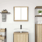 vidaXL Bad-Wandschrank mit Spiegel Sonoma-Eiche 60x21x60 cm