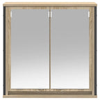 vidaXL Bad-Wandschrank mit Spiegel Sonoma-Eiche 60x21x60 cm