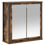 vidaXL Bad-Wandschrank mit Spiegel Räuchereiche 60x21x60 cm