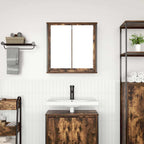 vidaXL Bad-Wandschrank mit Spiegel Räuchereiche 60x21x60 cm