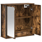 vidaXL Bad-Wandschrank mit Spiegel Räuchereiche 60x21x60 cm