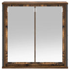 vidaXL Bad-Wandschrank mit Spiegel Räuchereiche 60x21x60 cm