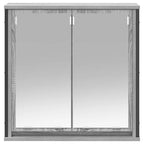 vidaXL Bad-Wandschrank mit Spiegel Grau Sonoma 60x21x60 cm
