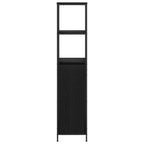 vidaXL Badschrank mit Regalen Schwarz Eichen-Optik 36x35x165 cm