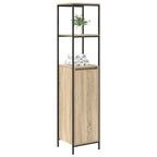 vidaXL Badschrank mit Regalen Sonoma-Eiche 36x35x165 cm