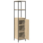 vidaXL Badschrank mit Regalen Sonoma-Eiche 36x35x165 cm