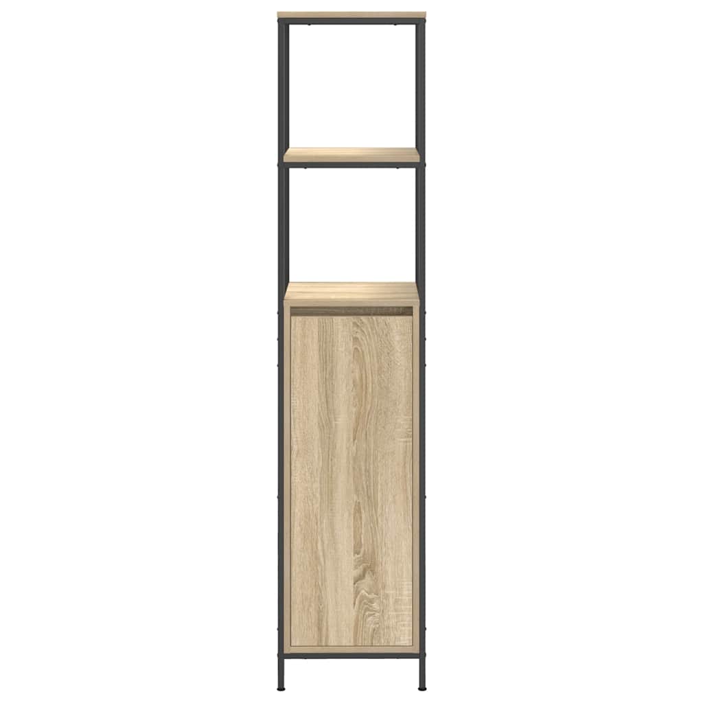 vidaXL Badschrank mit Regalen Sonoma-Eiche 36x35x165 cm